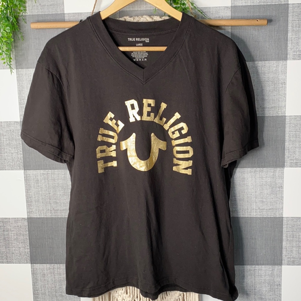 True Religion T Shirt V neck - Picture 1 of 4